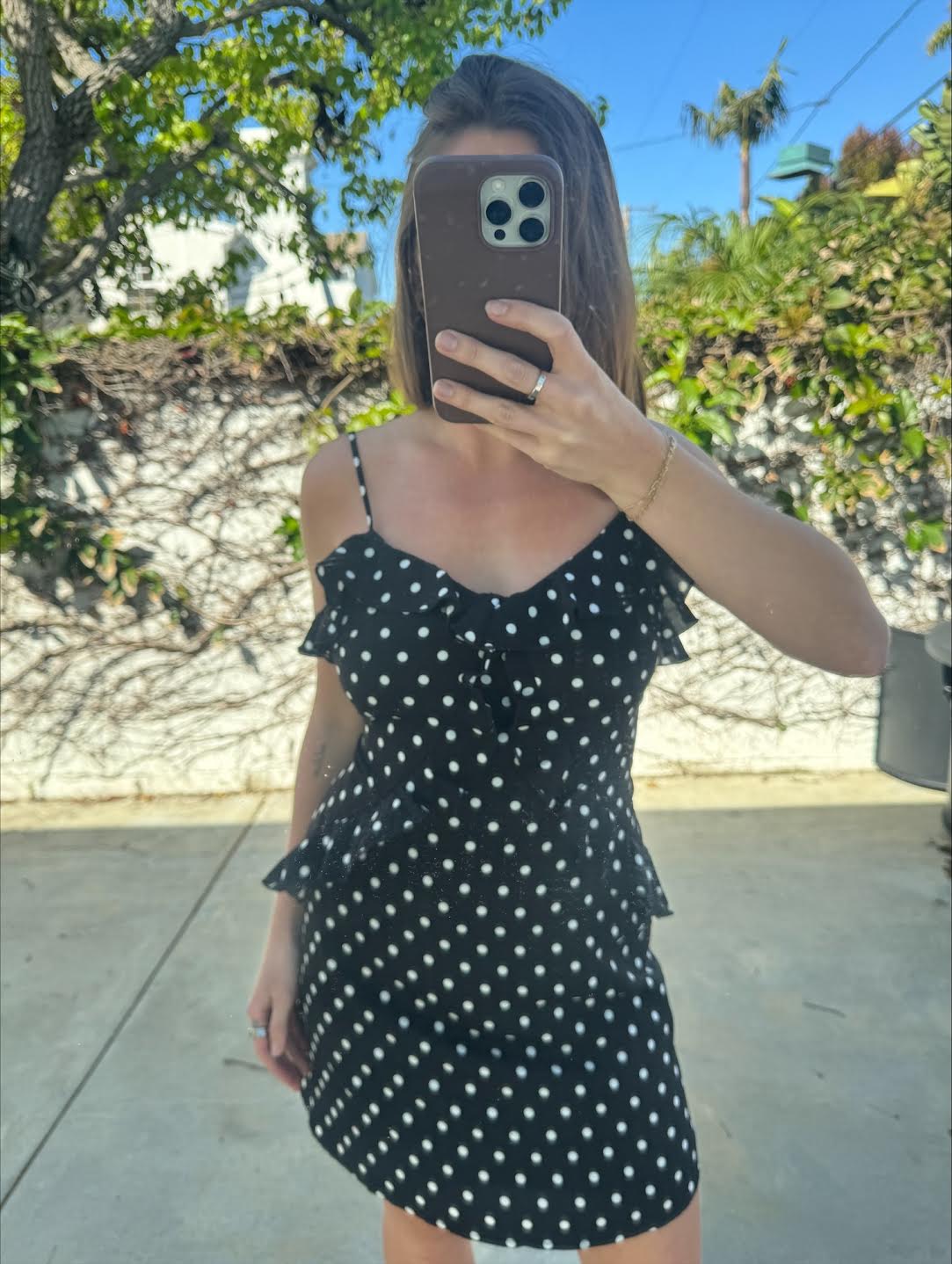 Violet Polka Dot Mini Dress