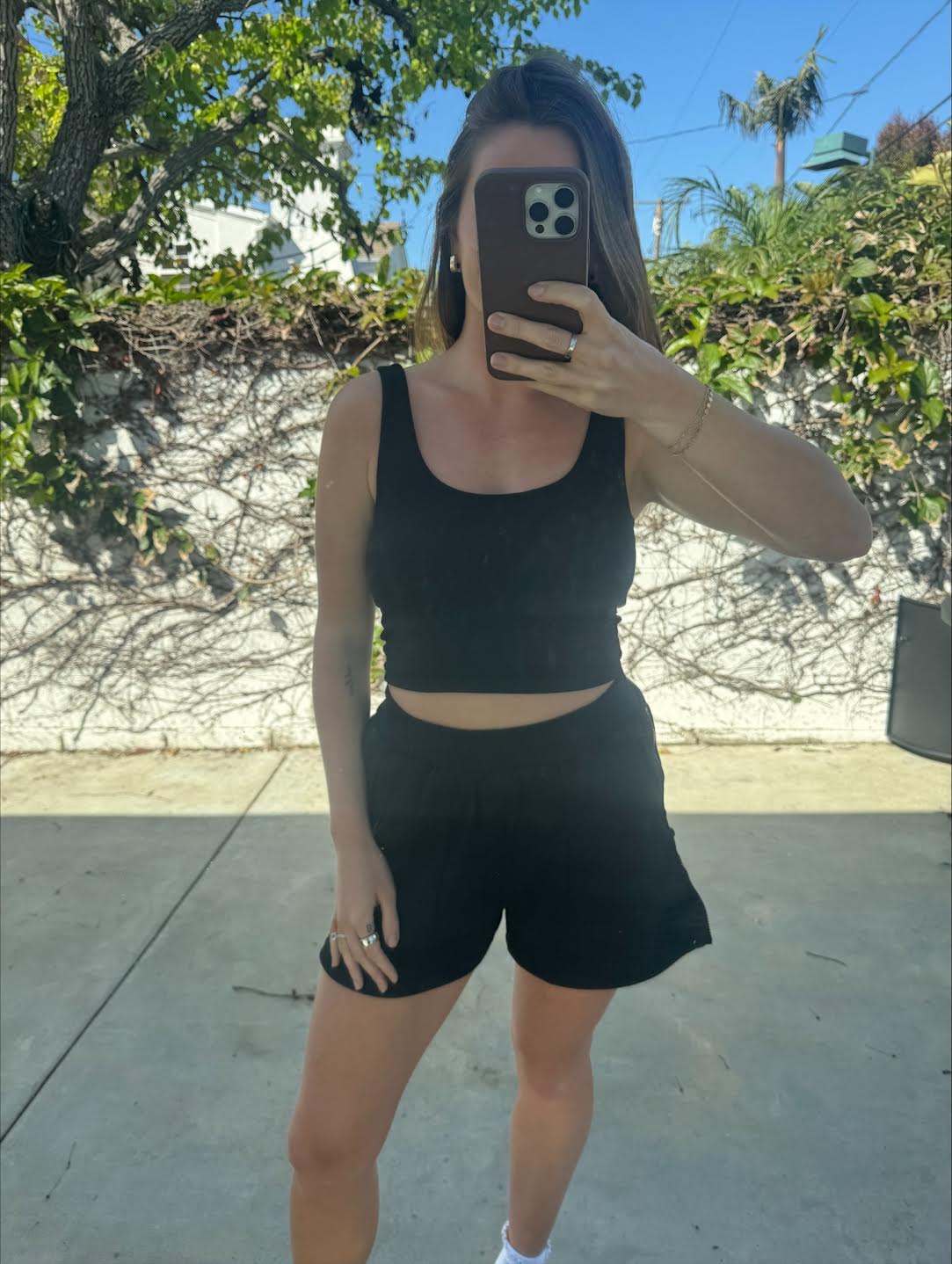 Aubrey Black Zipper Short