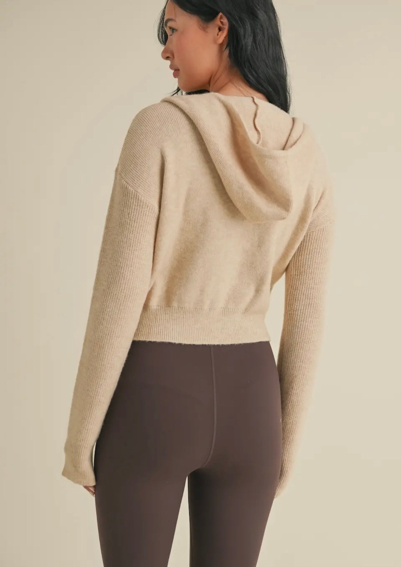 Knit Zip Up Hoodie
