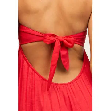 Olivia Strapless Open Back Maxi Dress