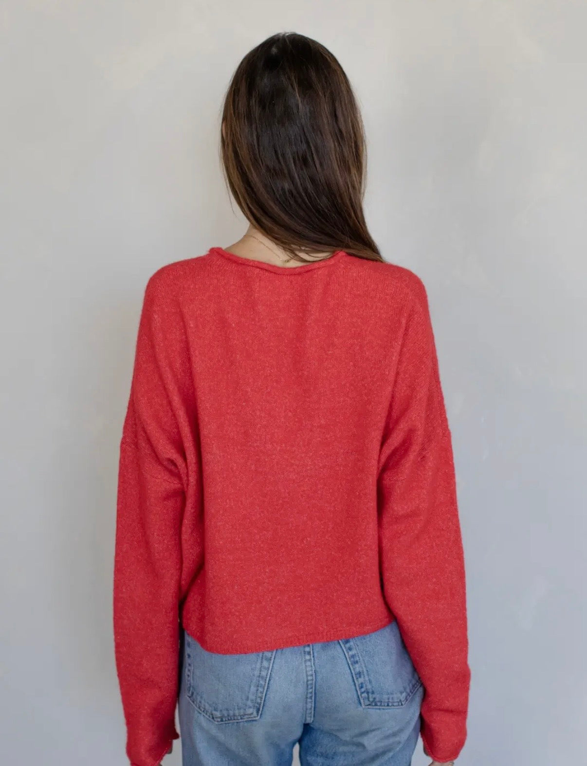 Button Up Baby Sweater (Red)