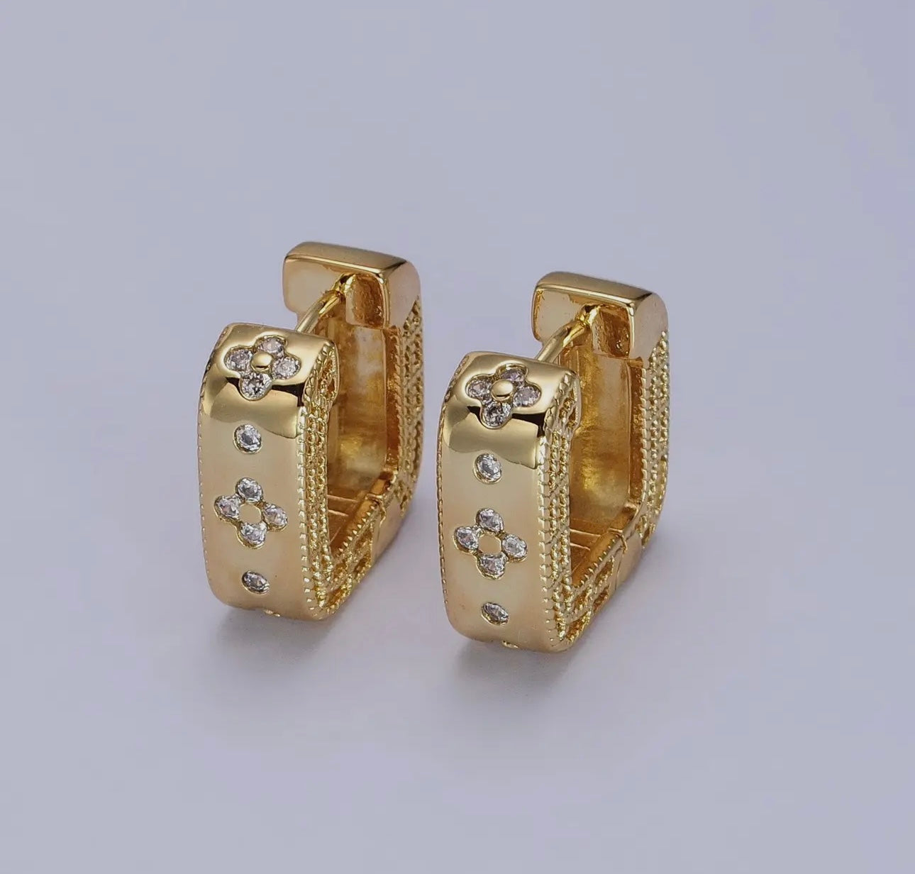 Square Huggie Earrings