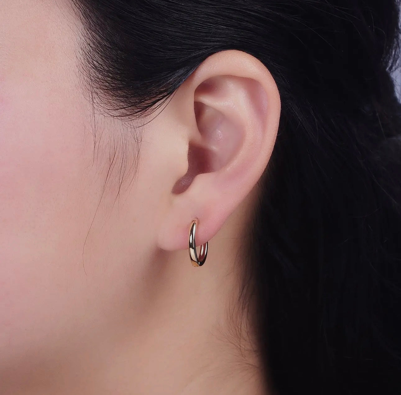 Medium Hoop Earrings Silver