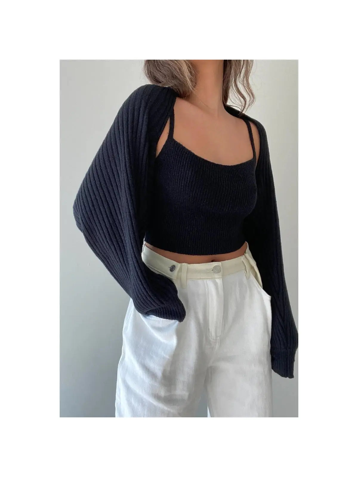Knitted Tank and Shrug Sweater Set