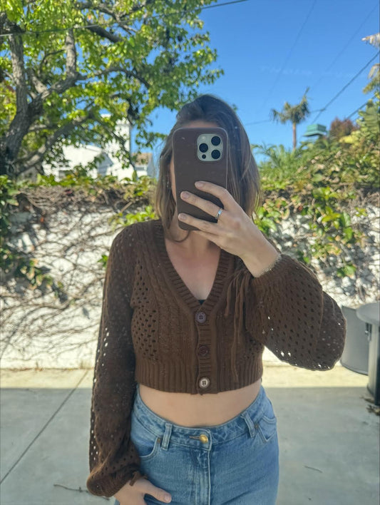 Lucy Cropped Knit Sweater