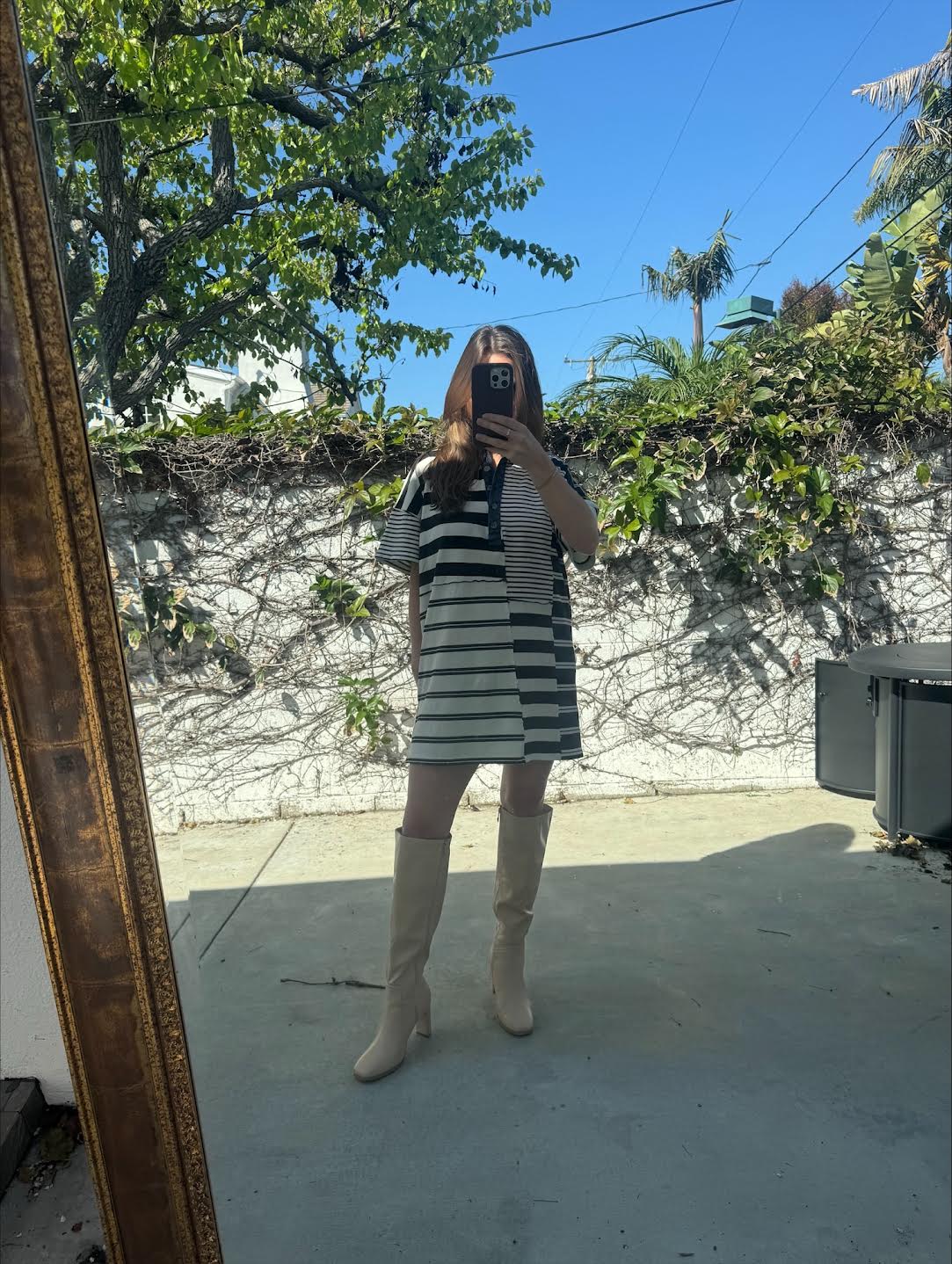 Multi Stripe Collar Dress