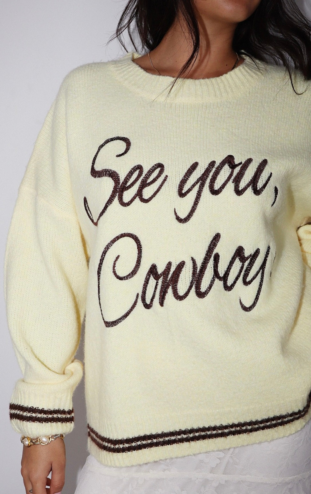See you, Cowboy Sweater Yellow