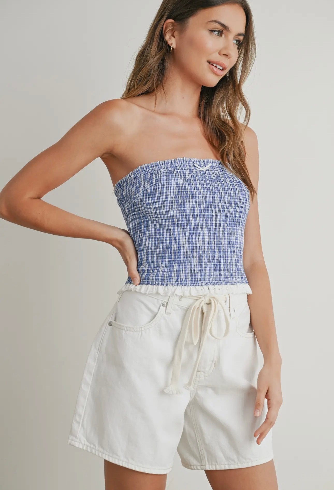 Gingham Tube Top