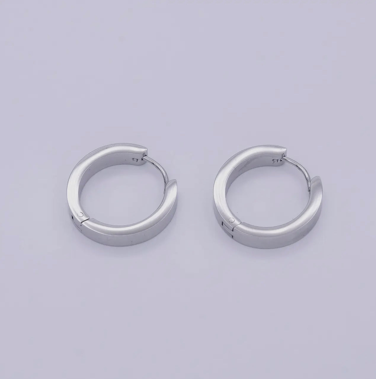 Medium Hoop Earrings Silver
