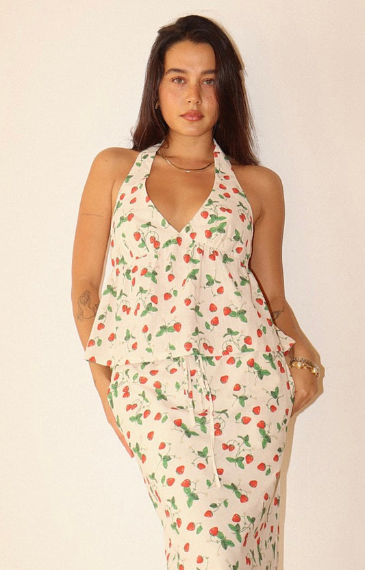 Berry Halter Top