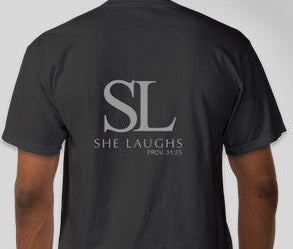 She Laughs Men's Pocket Tee