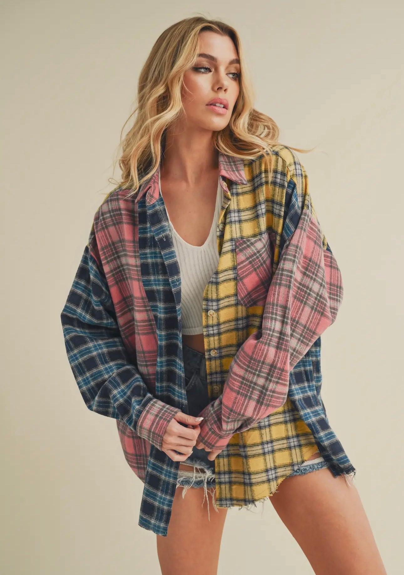 Missy Multi Color Plaid Flannel