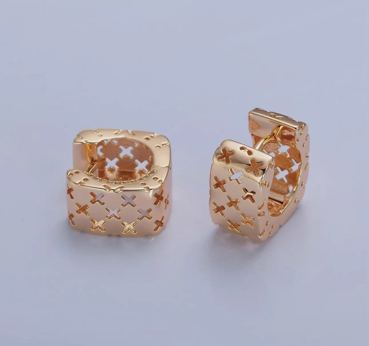 Gold Chunky Hoop Earring