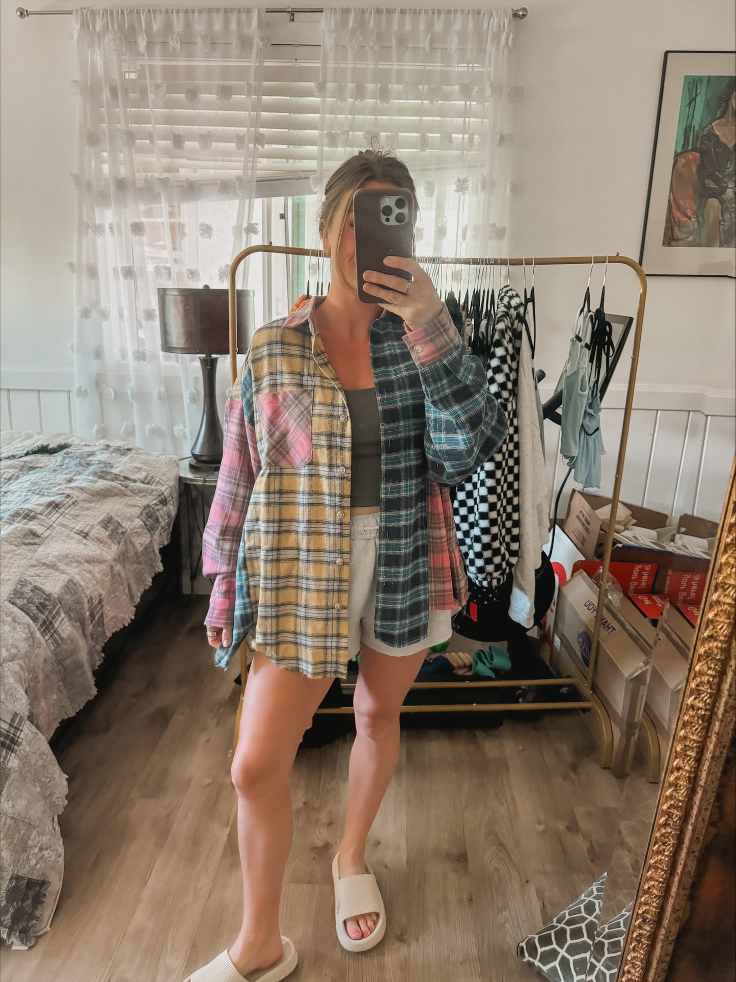 Missy Multi Color Plaid Flannel